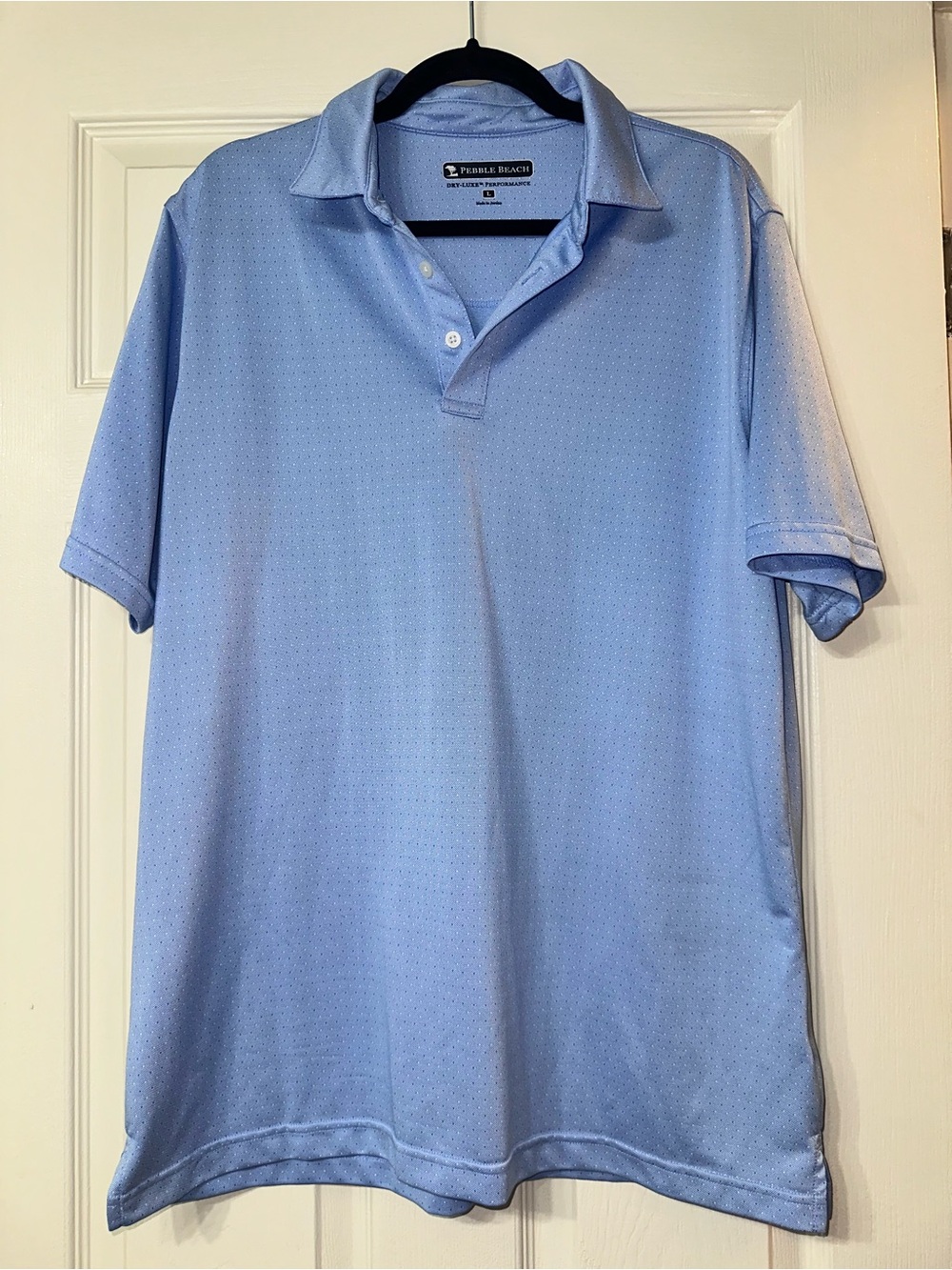 Pebble Beach Men's Light Blue Performance Polo